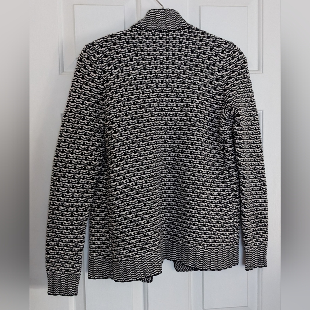 Talbots Classic Open Front Knit Cardigan Sweater - Picture 3 of 8